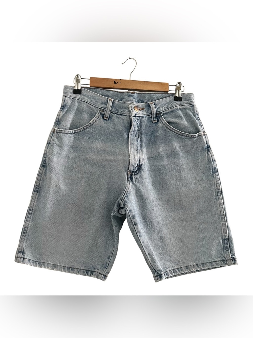 Rustler Men's Light Wash Classic Blue Denim Shorts Sz 32